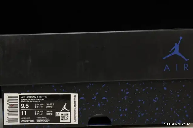 Retro 4 CT8527-018 Game Black Jordan Royal 0515